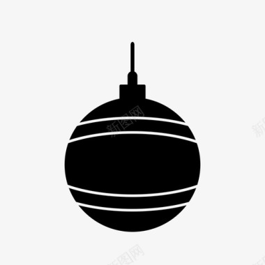 球炸弹圣诞装饰品图标图标