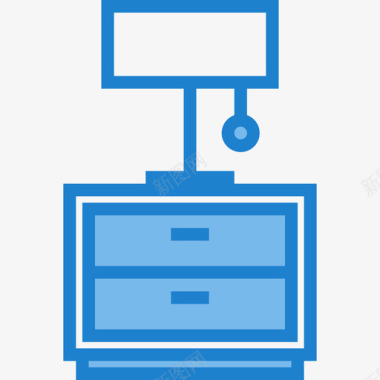 床头柜床头柜家俱8蓝色图标图标