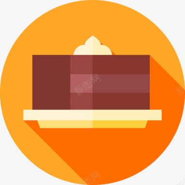 蛋糕快餐21扁平图标图标