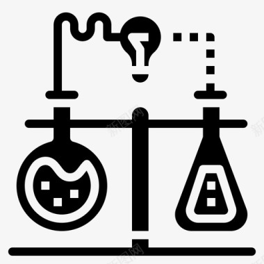 混合烧瓶化学实验室图标图标