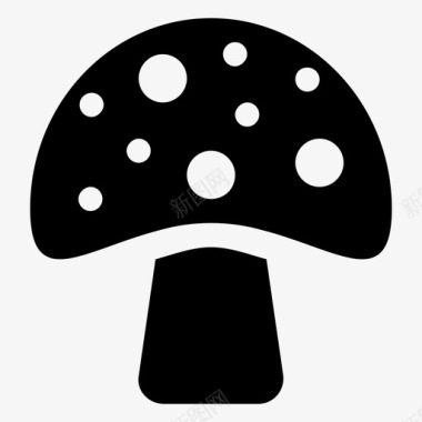 蘑菇真菌孢子结果图标图标