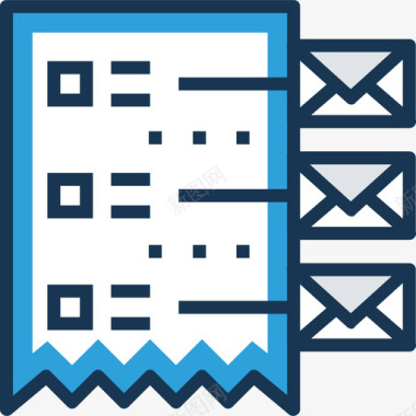 邮寄邮寄项目管理6线颜色图标图标