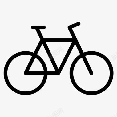 公共交通标识自行车城市体育图标图标