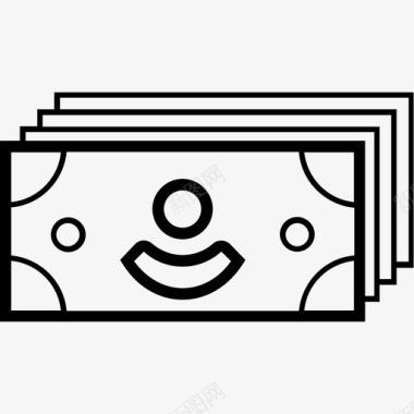 钱金币钞票钞票现金钱图标图标