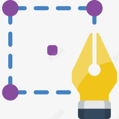钢笔的作家钢笔实用工具4扁平图标图标