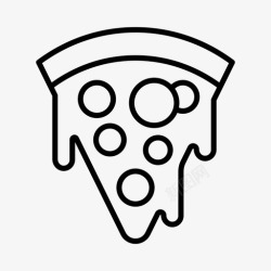 高脂肪食物融化披萨吃快餐图标高清图片