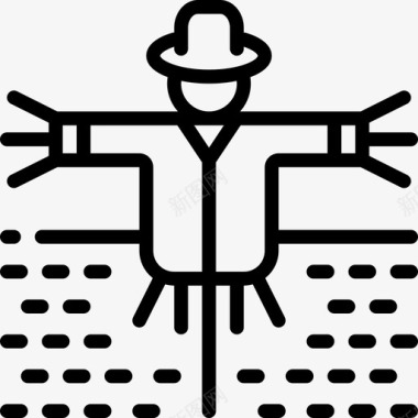 稻田稻草人稻草人农村4直系图标图标