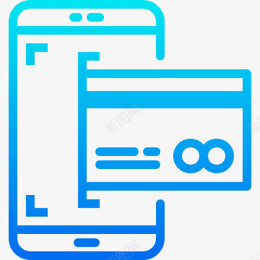 渐变字免抠信用卡智能手机应用程序3渐变图标图标