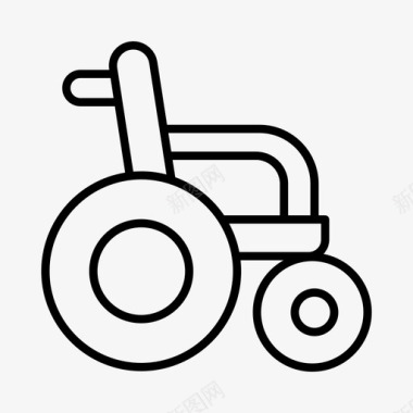 轮椅残疾老人图标图标