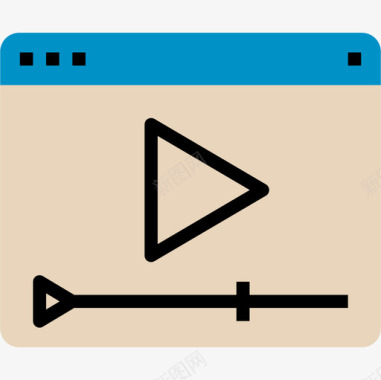 视频播放界面视频播放器搜索引擎优化网页3平面图标图标