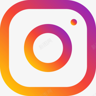 相机标志Instagramsocial15扁平图标图标