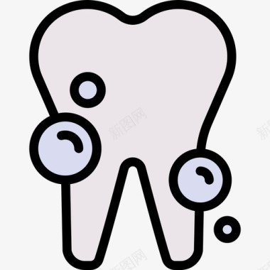 刷牙齿牙齿保健3线颜色图标图标