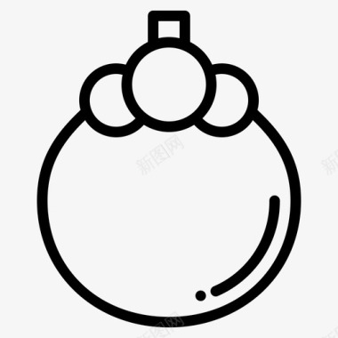 山竹水果和蔬菜食品健康图标图标