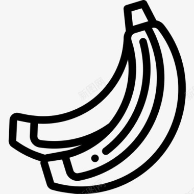 香蕉纯素食品2直系图标图标