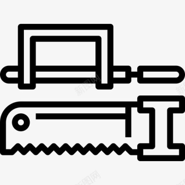 中国风园林锯园林工具线状图标图标