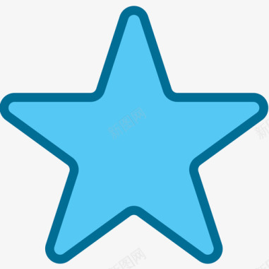 星星基本12蓝色图标图标