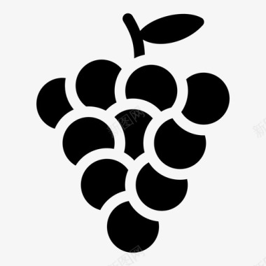 葡萄新鲜水果图标图标
