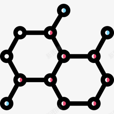 省略分子疯狂科学7颜色省略图标图标