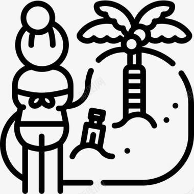 岛自由时间12直线图标图标