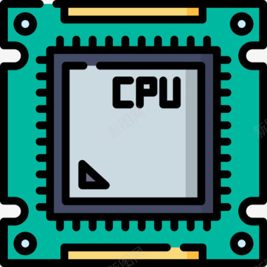 服务器Cpu数据库服务器7线性颜色图标图标