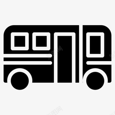 公共交通标识公共汽车交通旅行图标图标