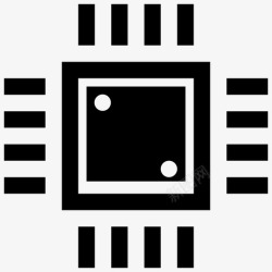 网络数据中心微芯片人工智能机器学习图标高清图片