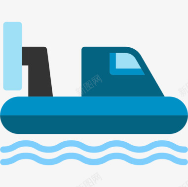 气垫船运输99扁平图标图标