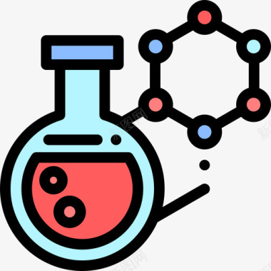 20烧瓶化学20线性颜色图标图标