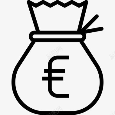 火焰欧元图标欧元购物和电子商务3线性图标图标