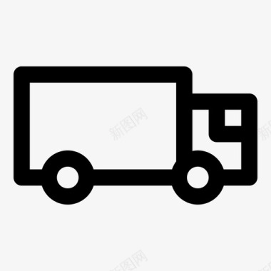 卡车箱式卡车送货卡车图标图标