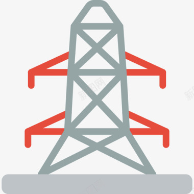 中国铁塔图标电力与能源7号铁塔扁平图标图标
