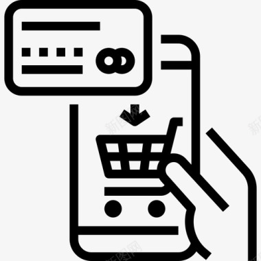 网上商店创业和新业务11线性图标图标