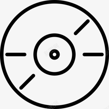 唱片音乐和乐器9线性图标图标