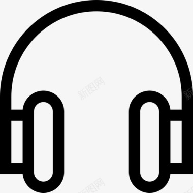 耳机音乐商店5线性图标图标