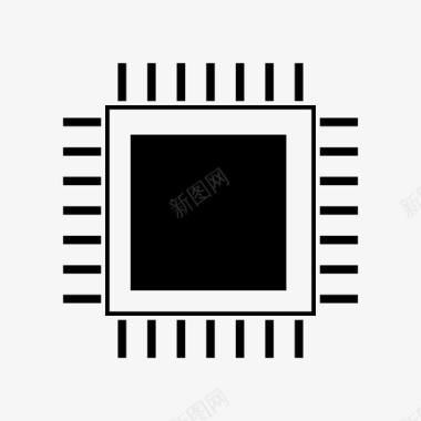 英特尔处理器芯片计算机处理器cpu图标图标