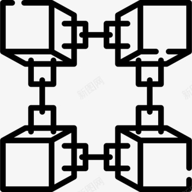 多块羊排块链块链8线性图标图标