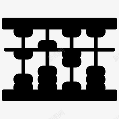 算盘珠算盘商业计算图标图标