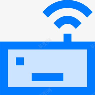 处理器硬件图标无线键盘计算机和硬件8蓝色图标图标