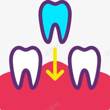 牙科植入物牙科7附魔图标图标