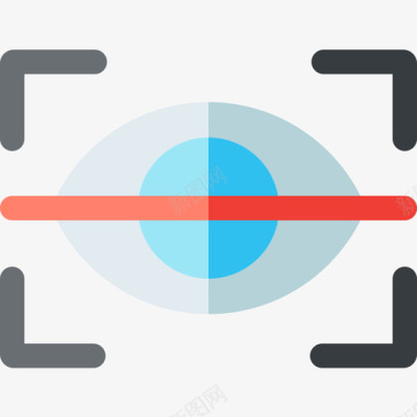 扫描二维码图标眼睛扫描保护和安全平面图标图标