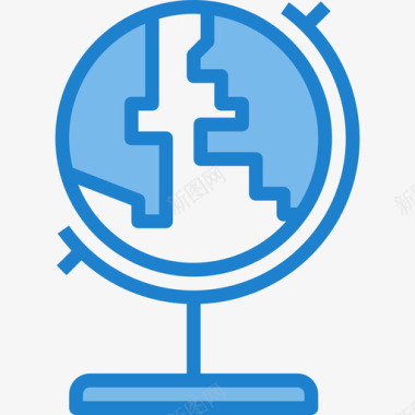 地球仪36学校蓝色图标图标