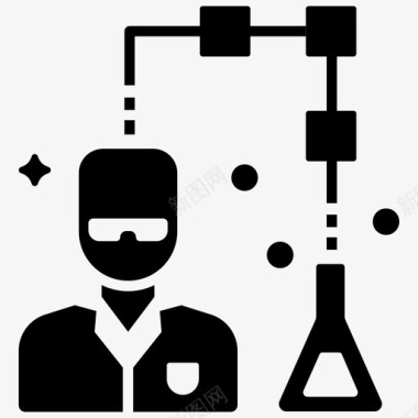 科学家数据科学家数据分析研究图标图标