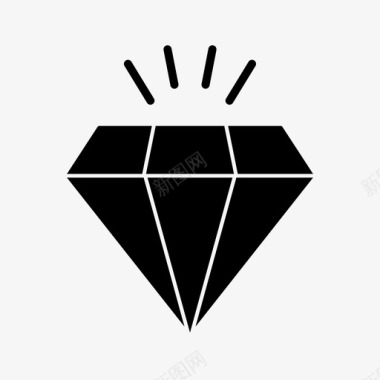 钻石宝石雕文图标图标