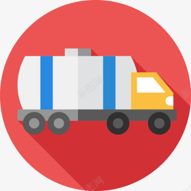 运输油罐车运输129扁平图标图标