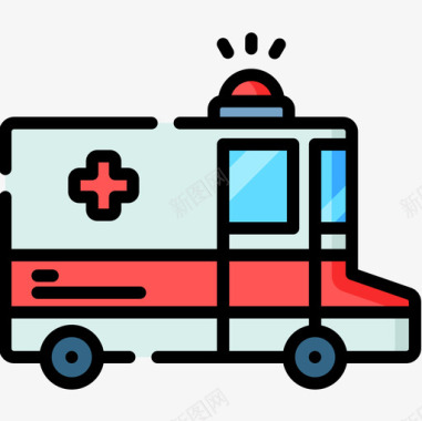 救护车救护车献血17原色图标图标