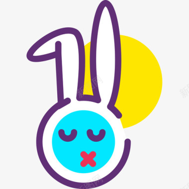 复活节兔子狂欢节图标图标