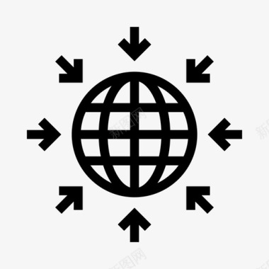 全球网络业务连接图标图标