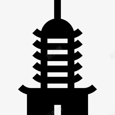 宝塔宝塔纪念碑16座充满图标图标