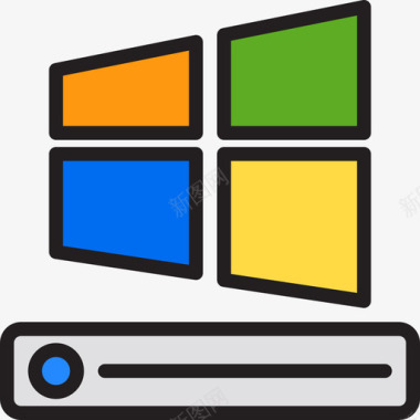 Windows操作系统计算机硬件线颜色图标图标