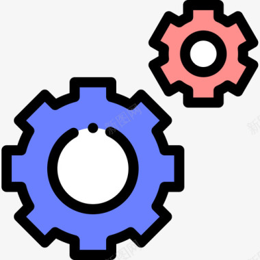 物理防虫齿轮物理13线性颜色图标图标